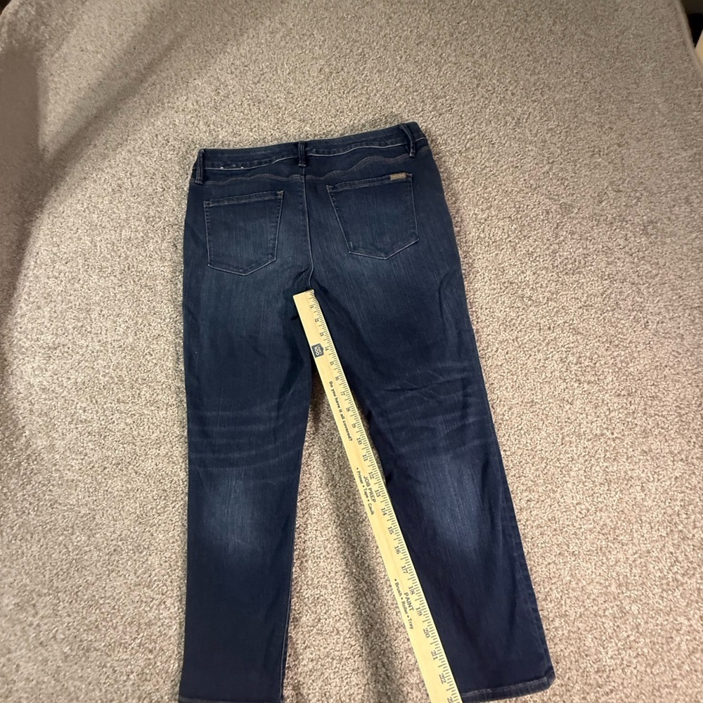 White House Black Market Slim Crop Jeans – Size 10S Dark wash Like new - Picture 7 of 8